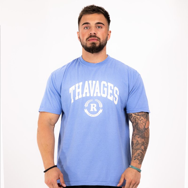 BlueRawThavageCollegeShirt